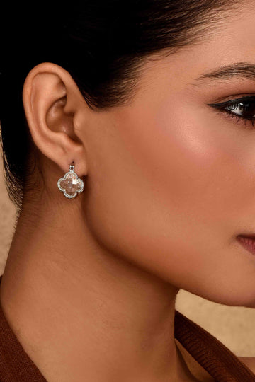 UNIHLC Crystal Clover Earrings
