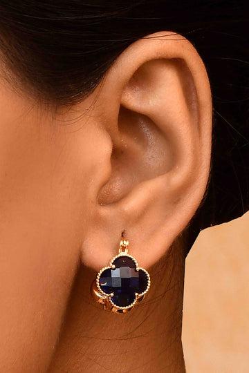 UNIHLC Royal Blue Clover Earrings