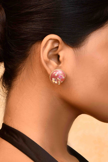 UNIHLC Pink Butterfly Studs