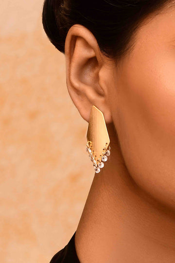 UNIHLC Geo Crystal Drop Earrings