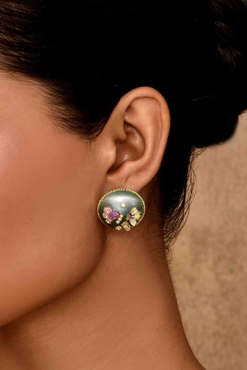 UNIHLC Mint Butterfly Bloom Studs