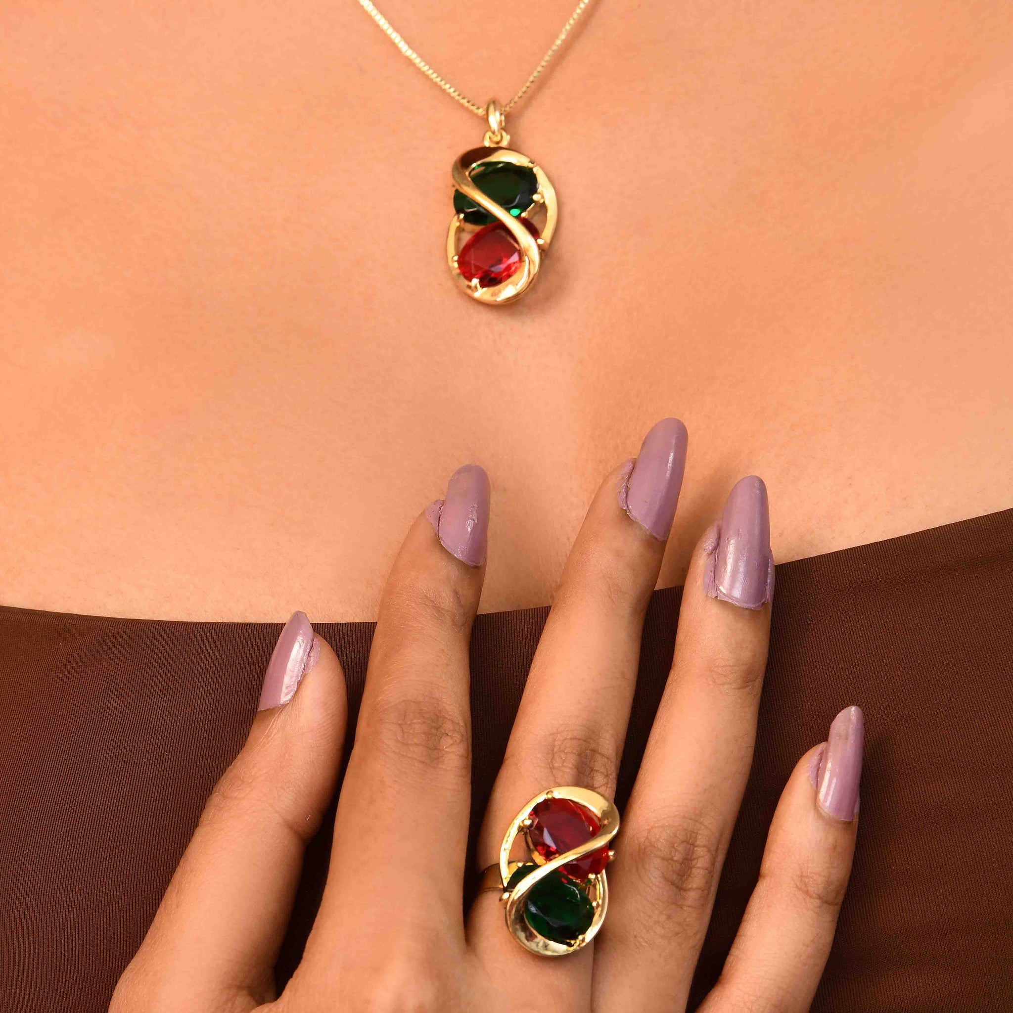 UNIHLC Red & Emerald Infinity Set