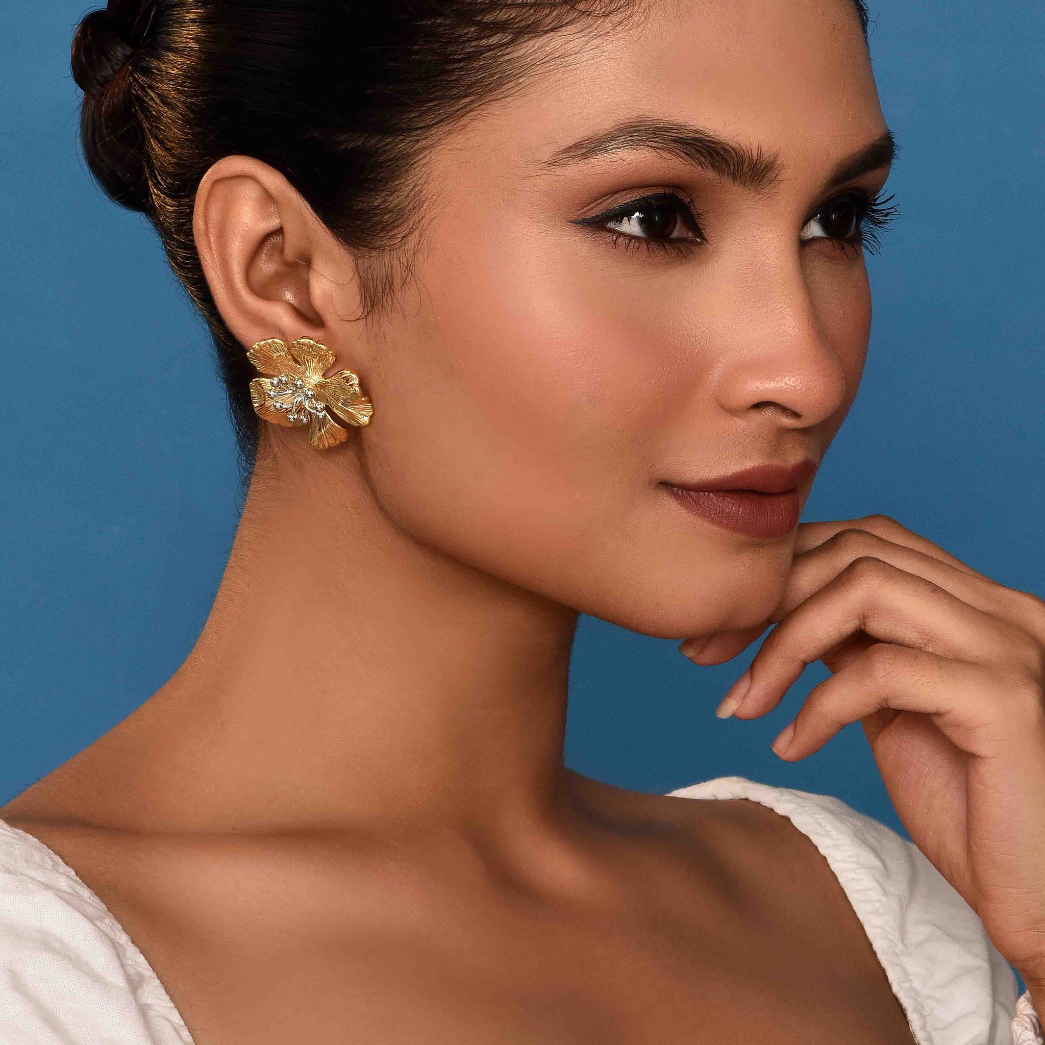 UNIHLC Luxe Petal Floral Earrings