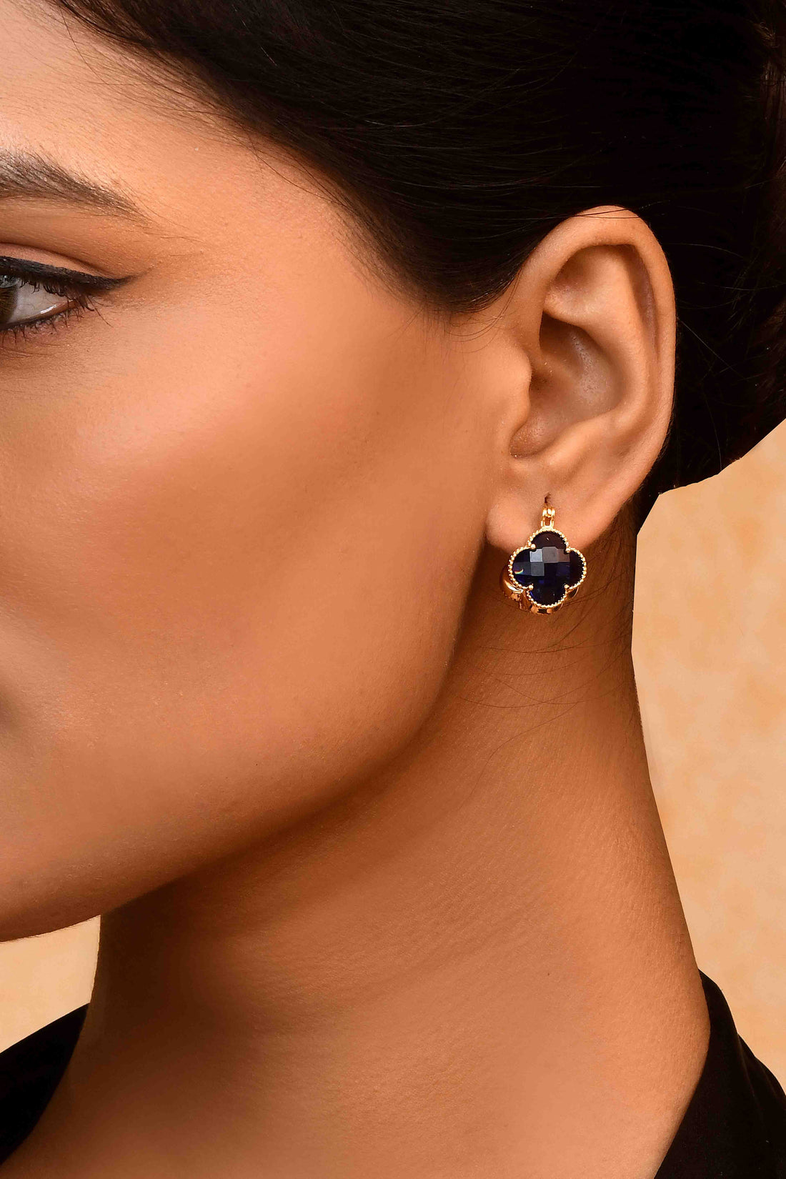 UNIHLC Royal Blue Clover Earrings