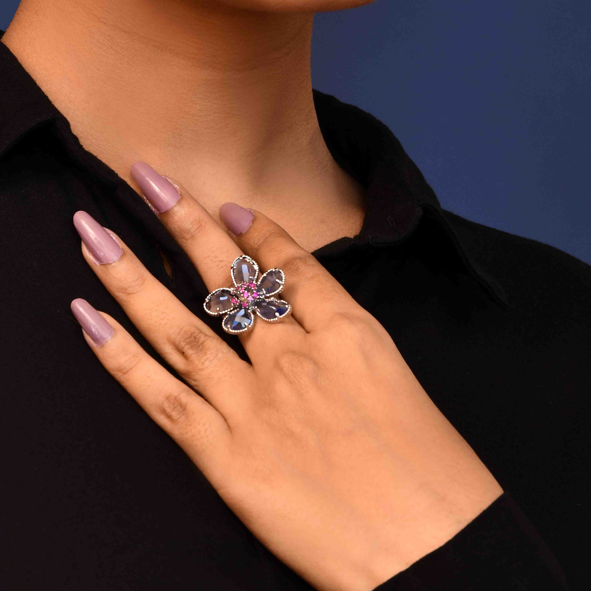 UNIHLC Lavender Bloom Ring