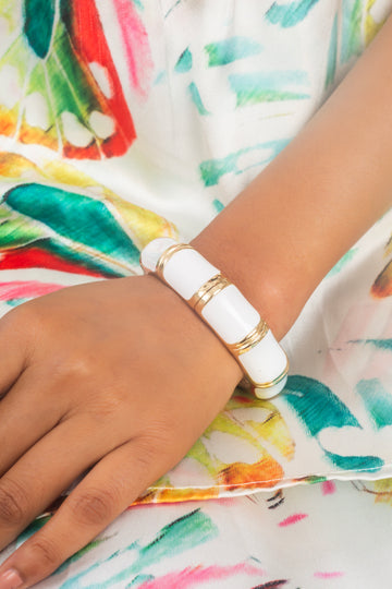 UNIHLC White Enamel Bracelet