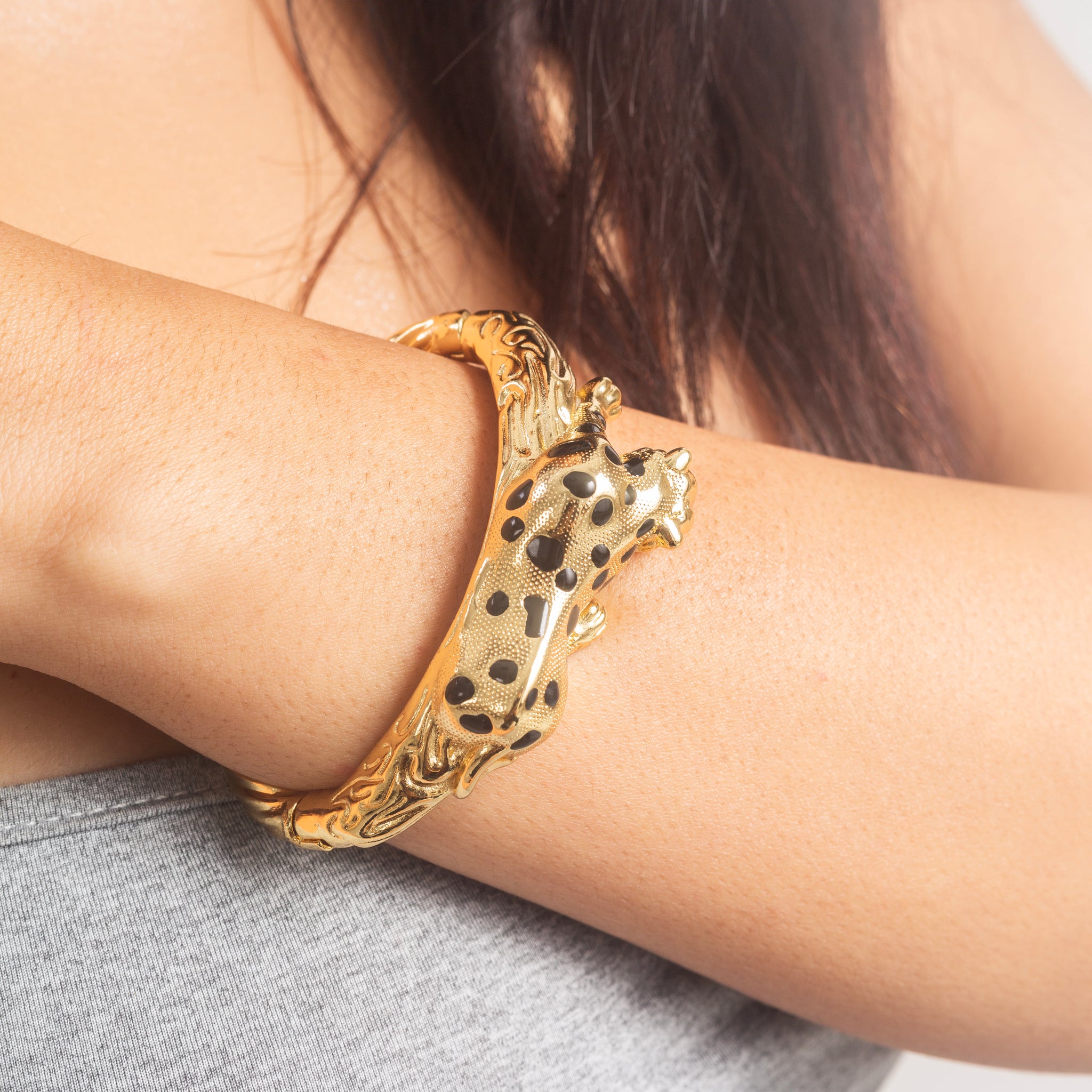 UNIHLC Panther Breites Armband mit Ring