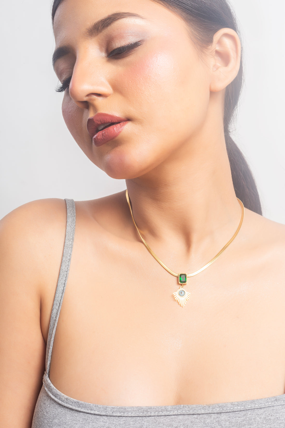 UNIHLC Green Evil Eye Necklece