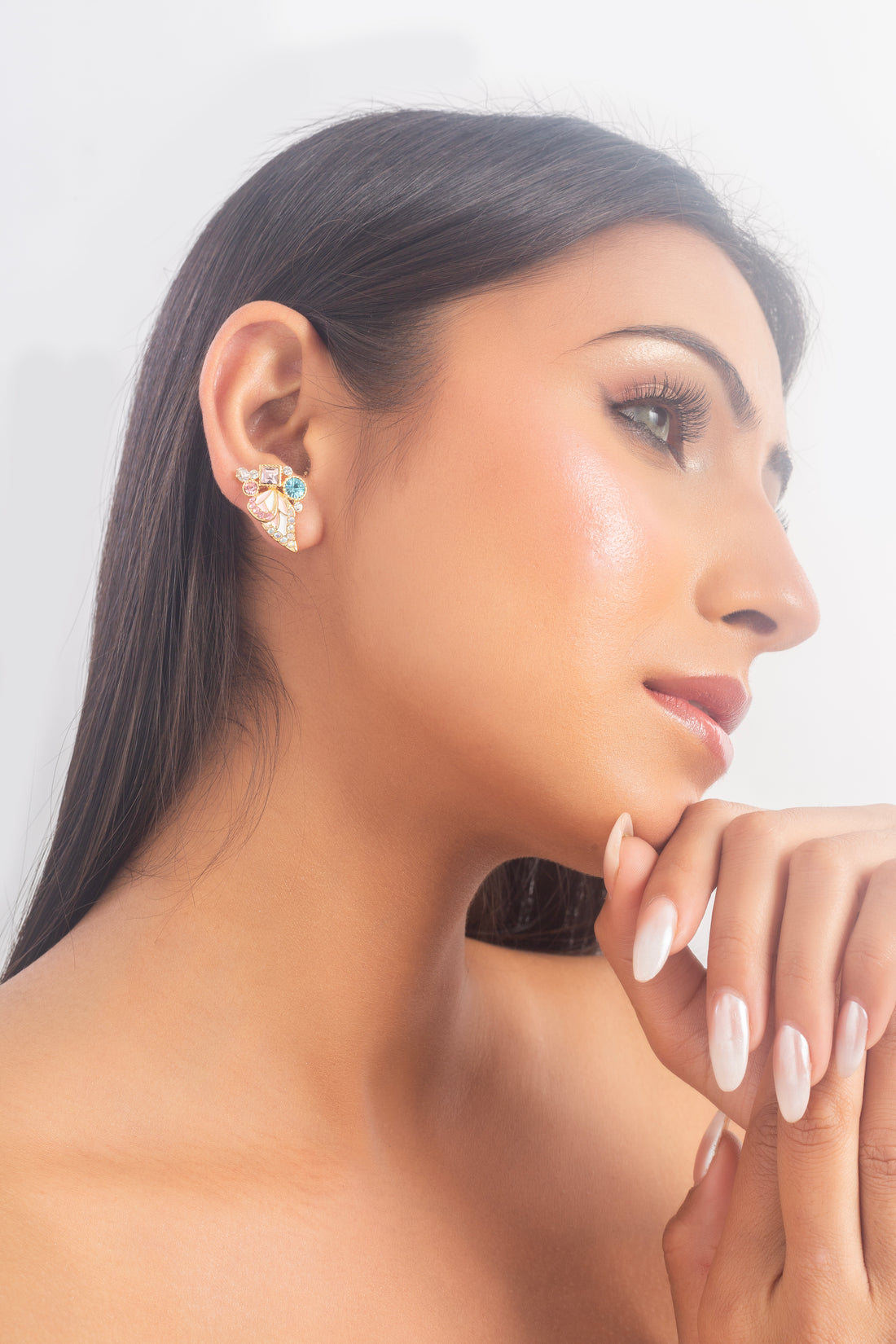 UNIHLC Gemstone Spark Studs